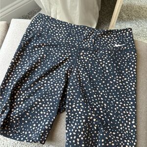 Nike Black and Blush Polka Dot Performance Biker Shorts